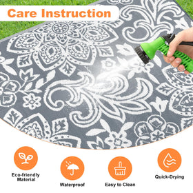 Findosom versatile outdoor rug suitable for patio, deck, or beach