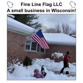 Fine Line Flag brass-grommets secure easy hanging on residential poles