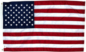 Fine Line Flag displays embroidered stars for outdoor porch display with lasting color.