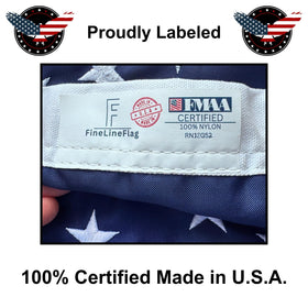 Fine Line Flag sewn-stripes detail emphasizes classic patriotic appearance for driveways