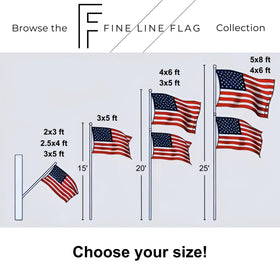 Fine Line Flag thickened-header reinforces hoist edge for safer mounting