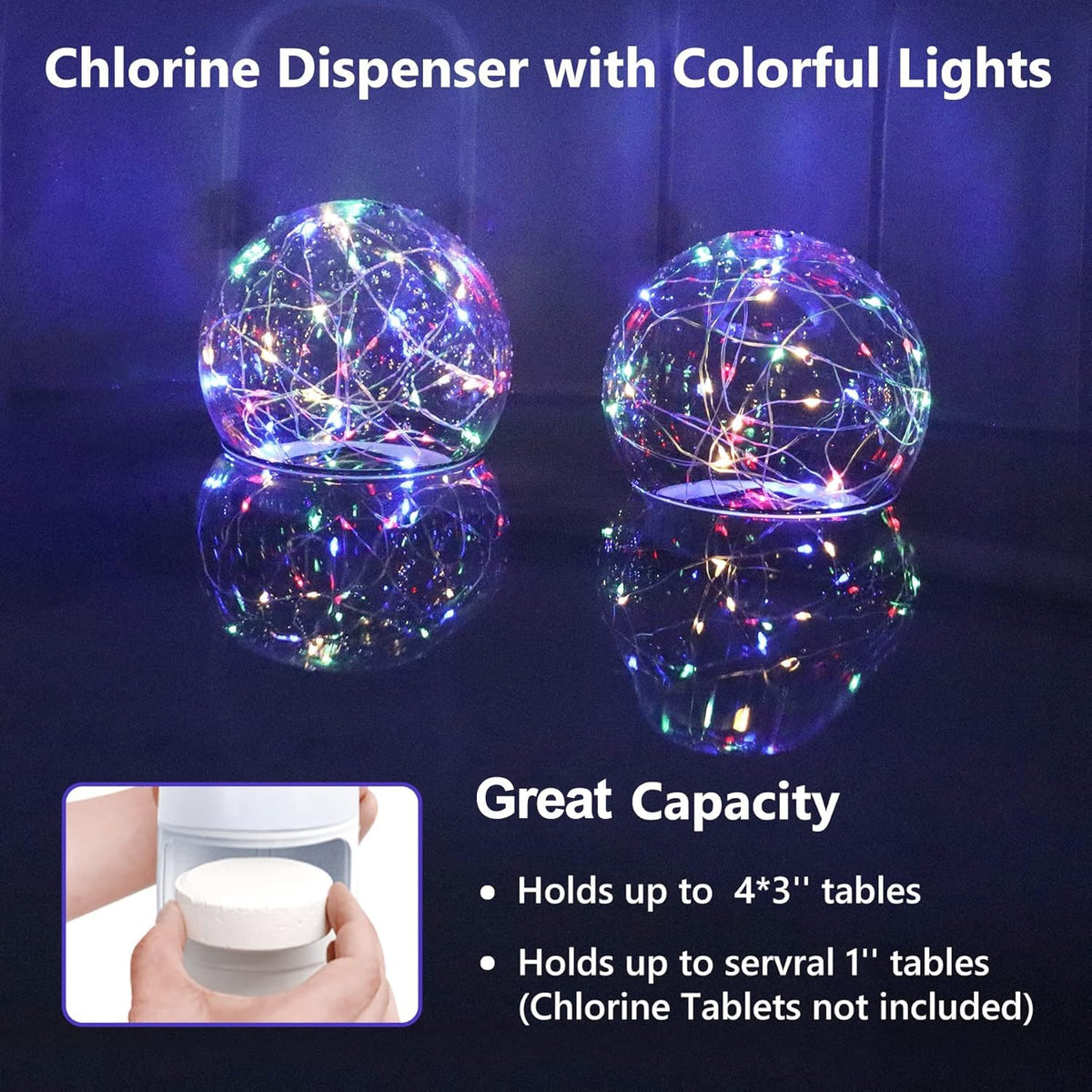FineBud anti-sinking chlorine floater stays upright for reliable dispensing