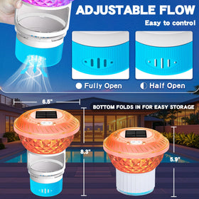 FineBud collapsible chlorine floater stores compactly when not in use.
