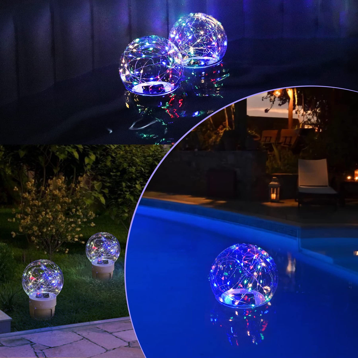 FineBud night glow supplements pool ambiance during evening swims