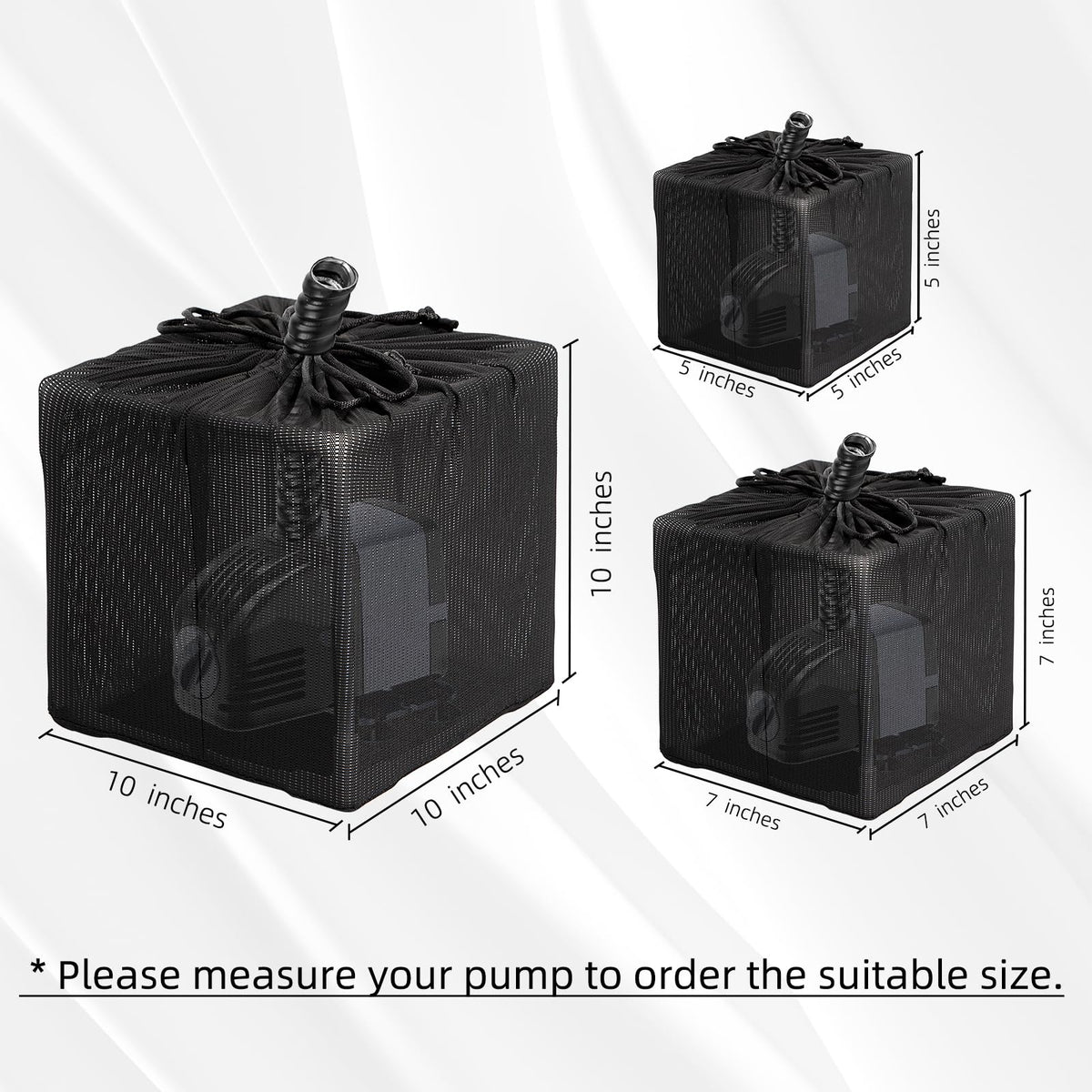 Fineday outdoor pump cover mesh blocks debris while preserving water flow