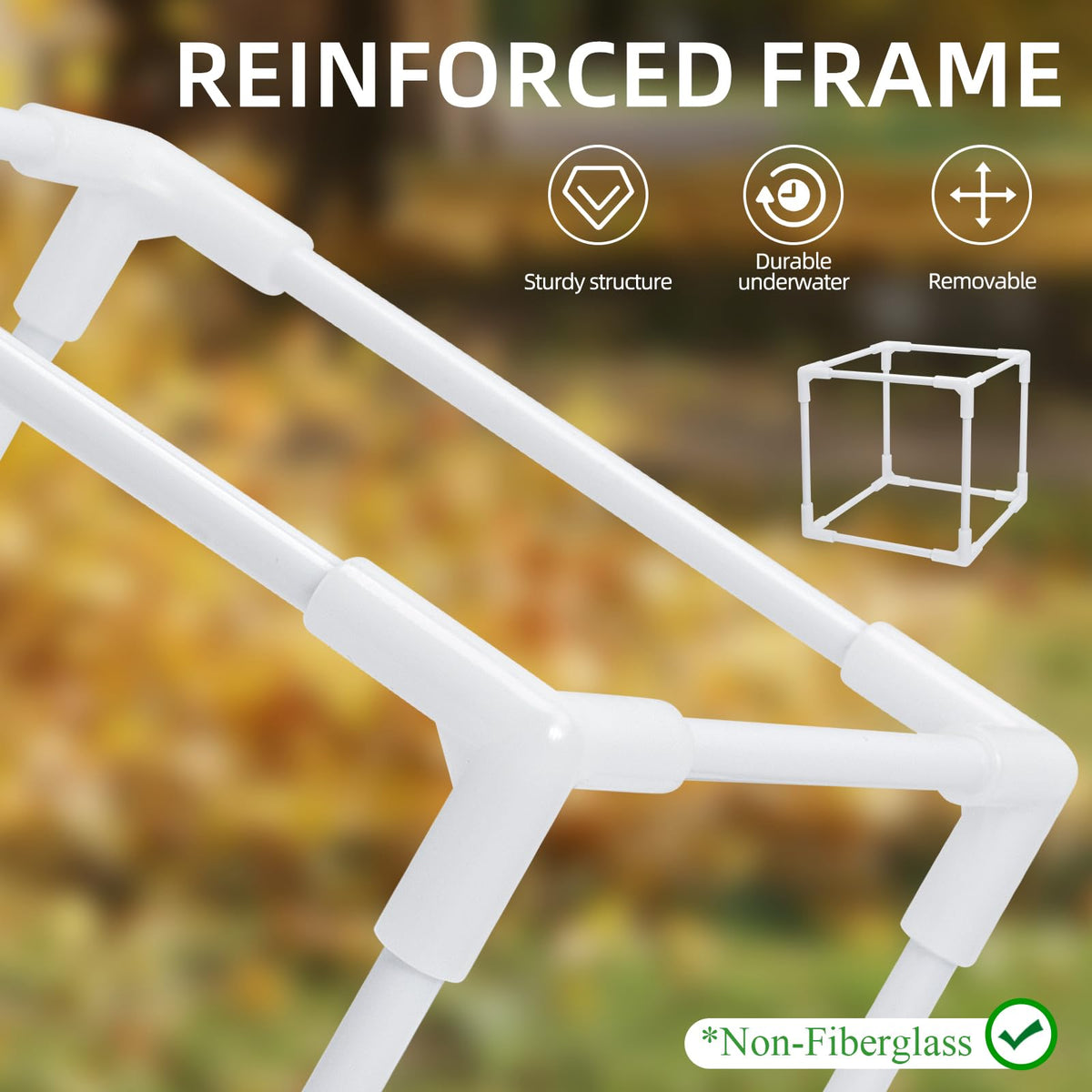 Ten-inch cube fits standard pond filter systems.
