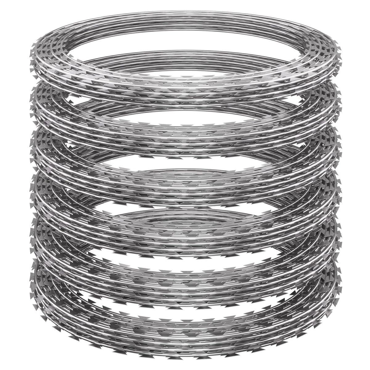 Finerelprot razor wire 6-roll kit in silver for durable perimeter security.