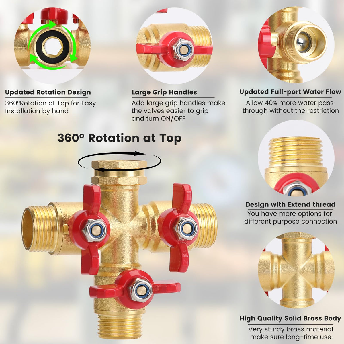 FINEST+ long-handle splitter makes precise flow control easy.