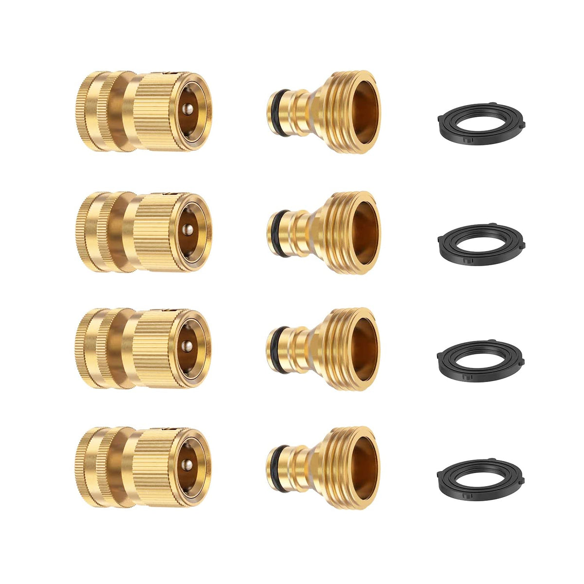 FINEST+ garden hose quick connector overview highlights durable brass construction for leak-free watering.