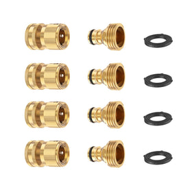 FINEST+ garden hose quick connector overview highlights durable brass construction for leak-free watering.