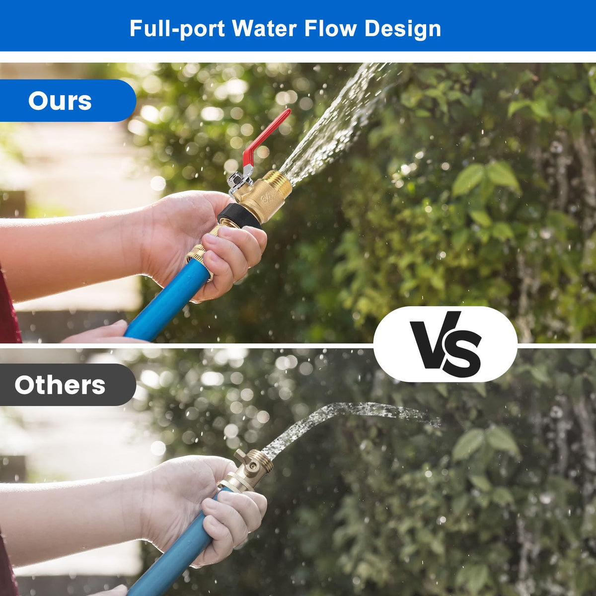 FINEST+ heavy-duty brass construction resists corrosion in outdoor use.