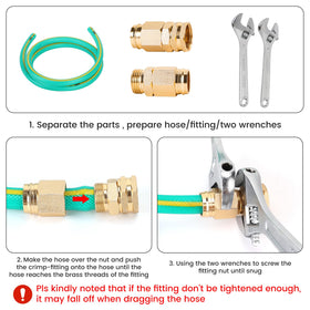 FINEST+ INEST+ aluminum female end connector for easy hose repairs