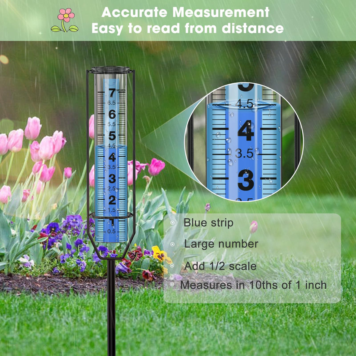 FINEST+ rustproof steel holder stands up to weather.