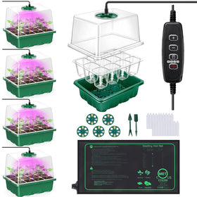 Finest+ seed starter tray with heat mat providing steady warmth for germination.