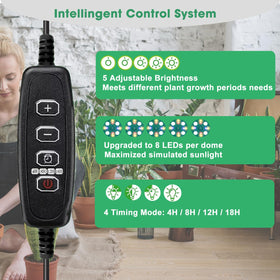 Finest+ seed tray with smart controller for adjustable brightness and timers.