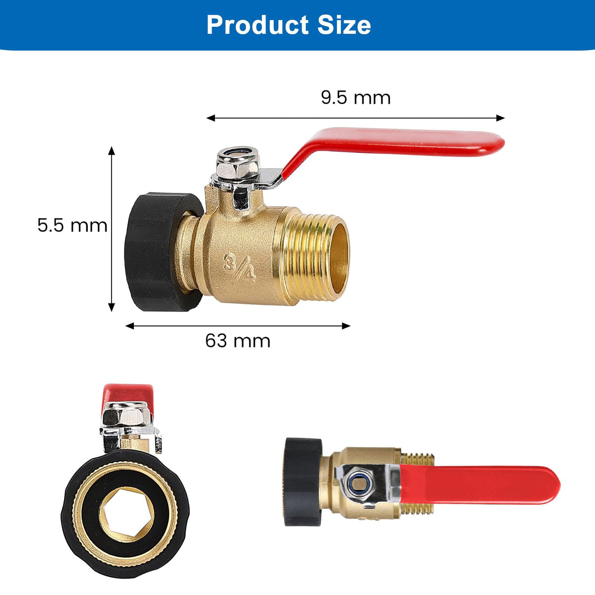 FINEST+ valve with long handle for easy turning and precise flow.