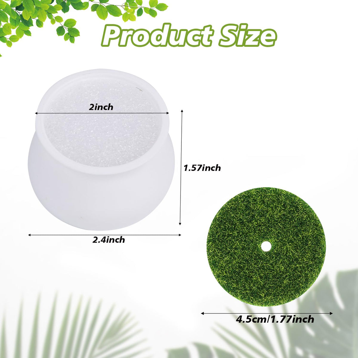 FINGOOO simulated green lawn for decorative crochet or knit projects.