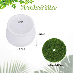 FINGOOO simulated green lawn for decorative crochet or knit projects.