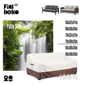 Finiboko 3-Seater sofa cover back view blocks exposure to elements