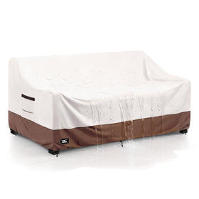 Finiboko 3-Seater outdoor sofa cover front view protects from sun and rain