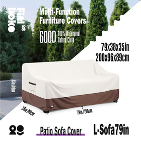 Finiboko 3-Seater outdoor sofa cover side view weatherproof protection