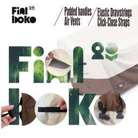 Finiboko cover with vent design promotes dry furniture over time
