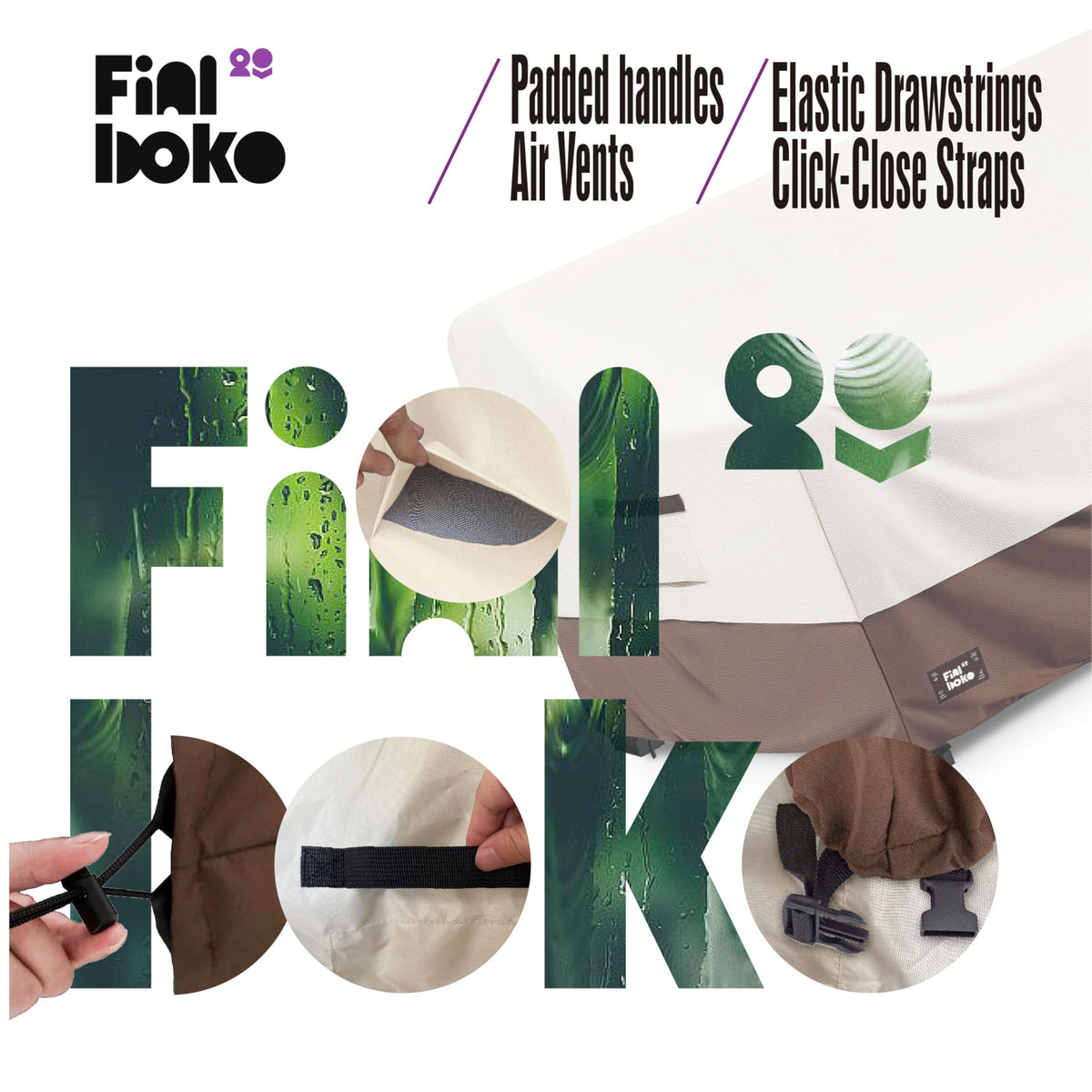 Finiboko 3Seater Sofa Cover storage bag for easy storage