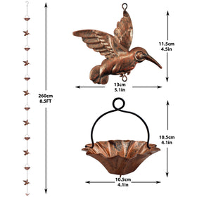 Finphoon lotus rain catcher chain adds an elegant outdoor accent.