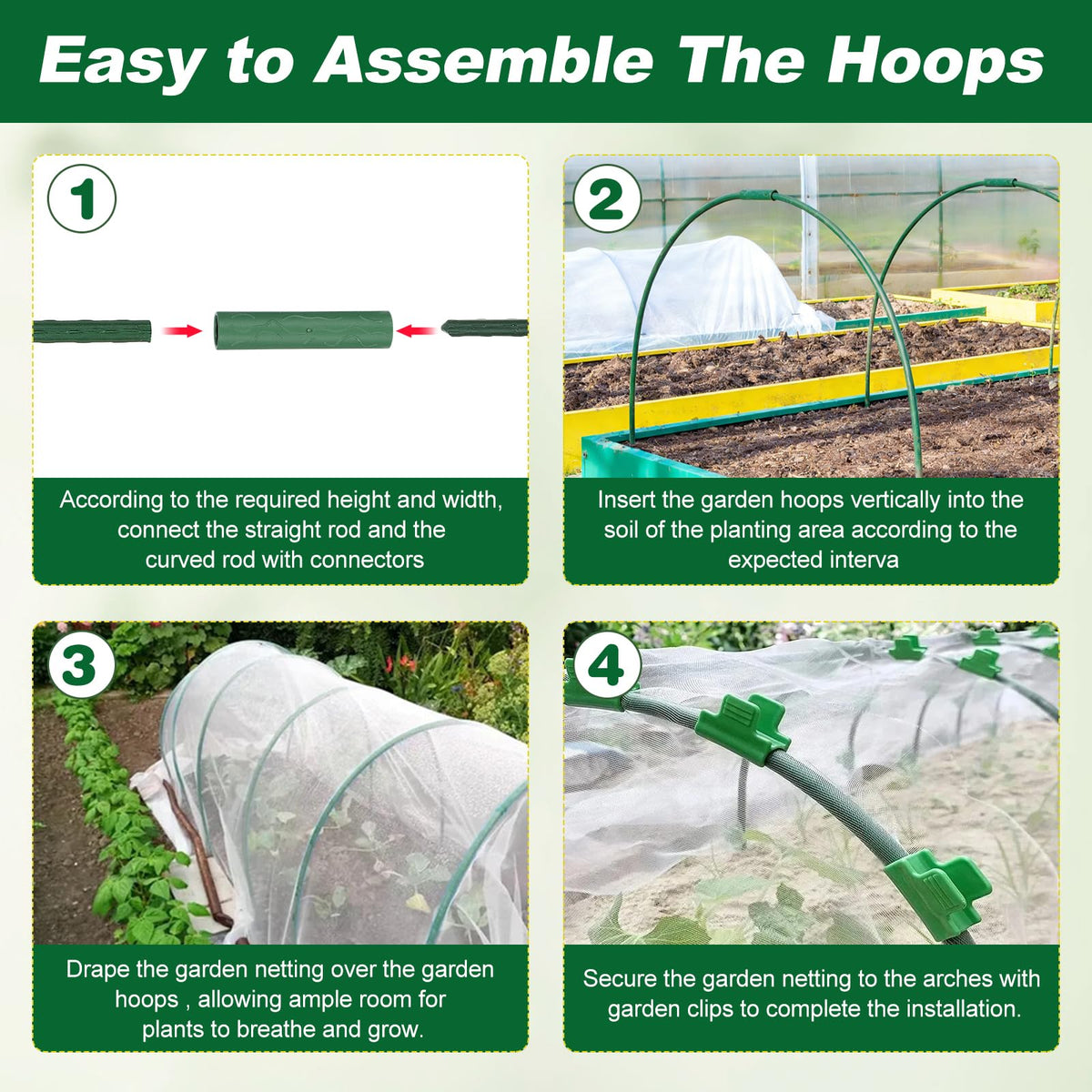 Fippy easy-assembly grow tunnel enables quick setup and flexible sizing.