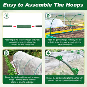 Fippy easy-assembly grow tunnel enables quick setup and flexible sizing.