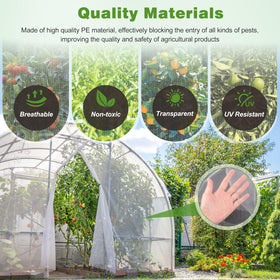 Fippy garden netting's tear-resistant material withstands weather while protecting crops.