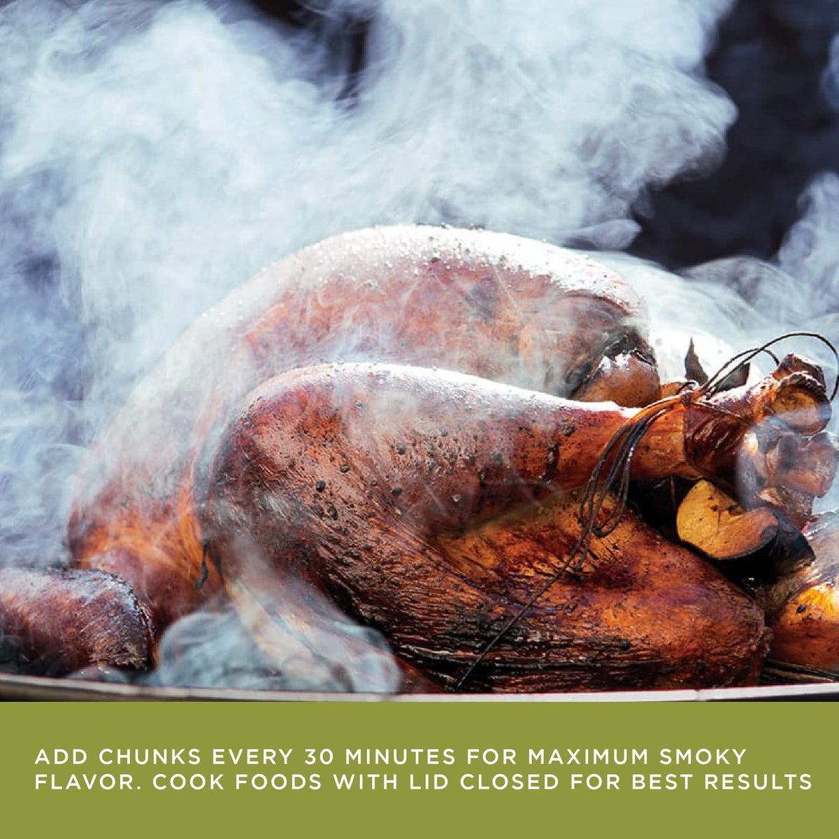 Fire & Flavor Apple Wood Chunks enrich poultry, pork, seafood, and more.