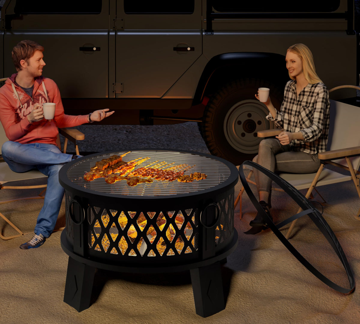Fire Beauty 3mm steel walls emphasize durability and heat resistance for long backyard seasons.