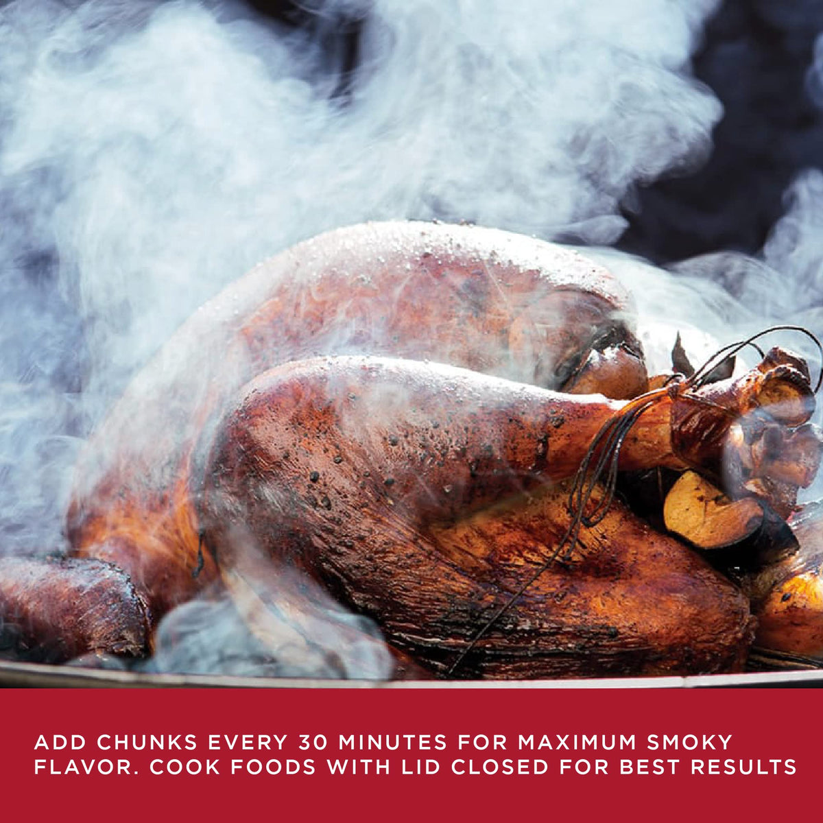 Close-up of Fire & Flavor Cherry Wood Chunks signaling slow sweet smoke