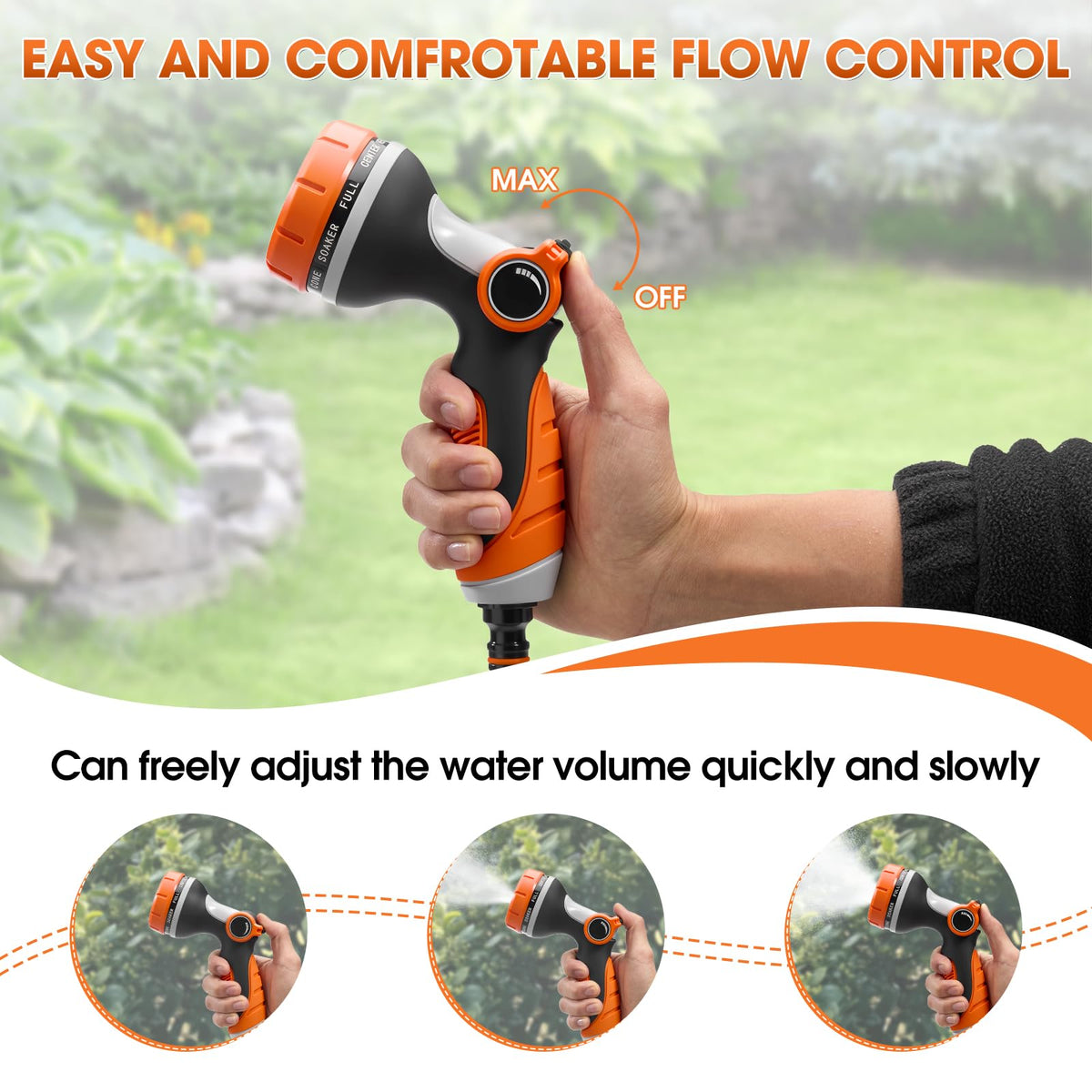 Fire Frog nozzle suitable for car washing with powerful jet.
