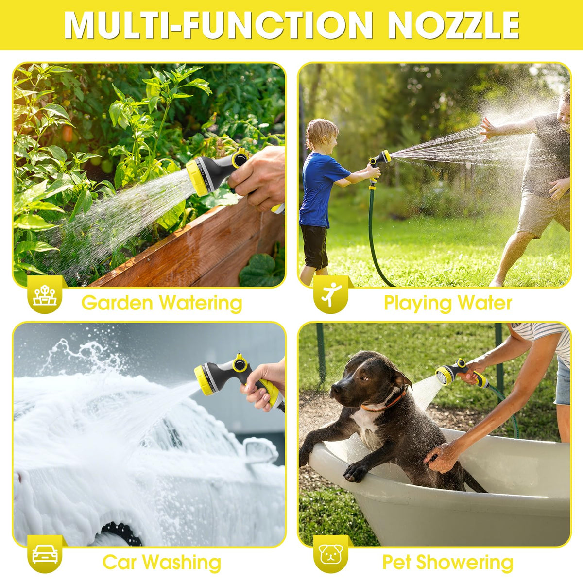 Fire Frog adjustable spray suitable for delicate plants or tough cleaning