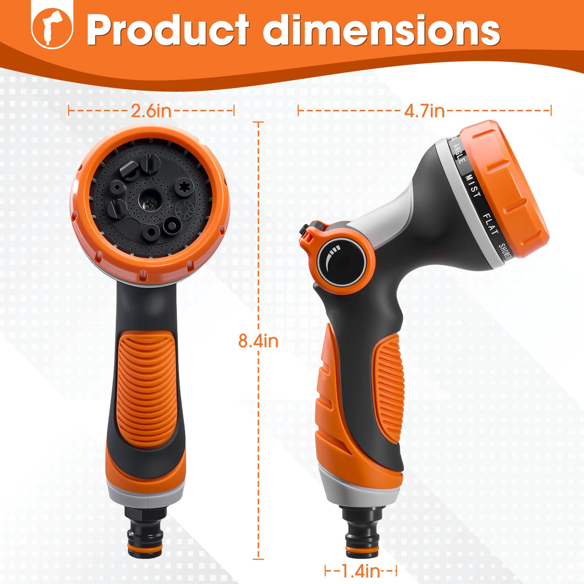 Fire Frog nozzle enables pet showering with gentle mist.