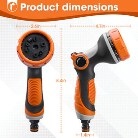 Fire Frog nozzle enables pet showering with gentle mist.