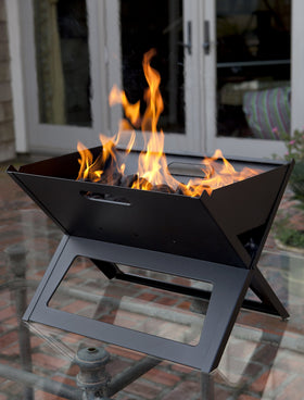 Fire Sense Notebook Grill folds flat for easy carrying