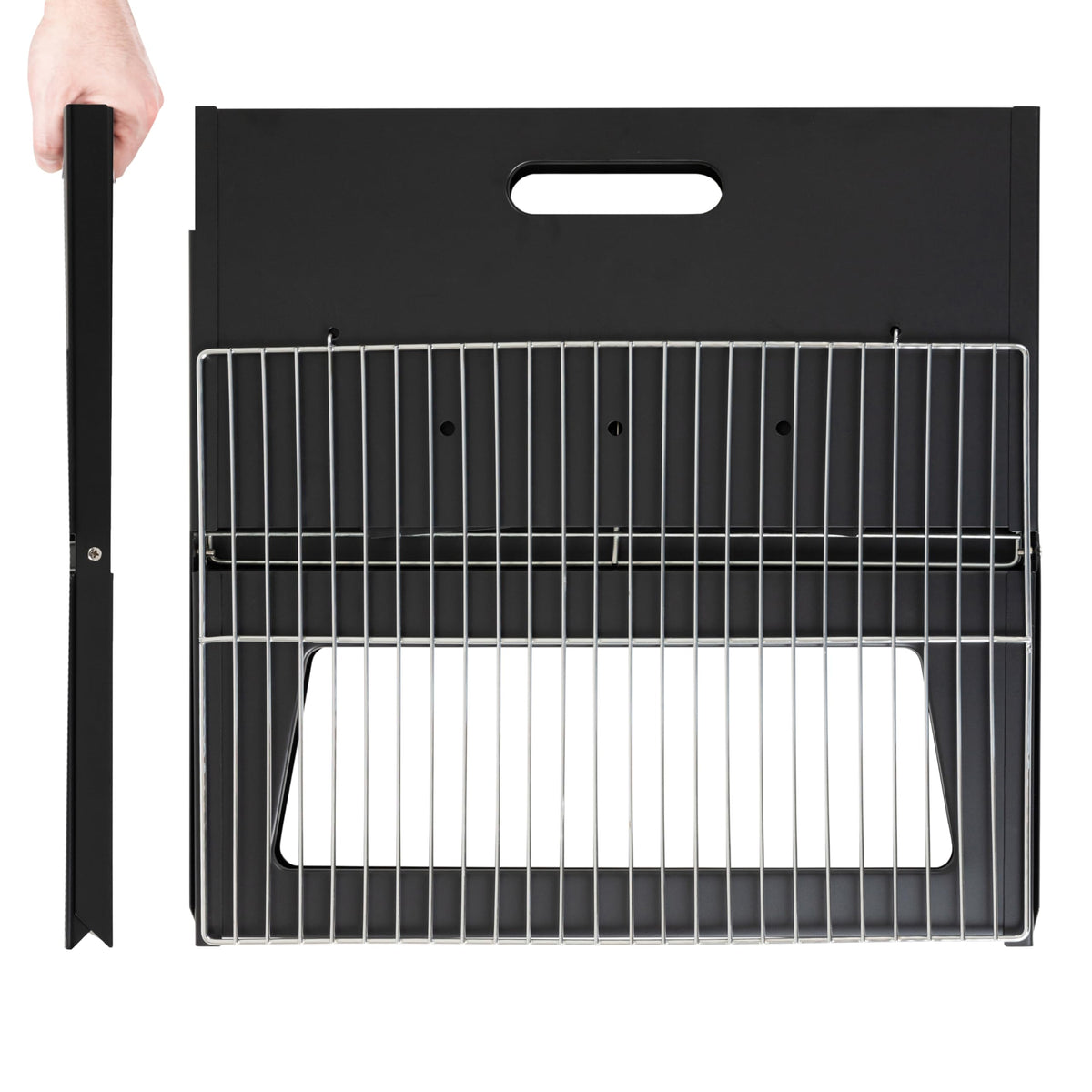 Fire Sense Notebook Grill weighs 8 pounds for portability