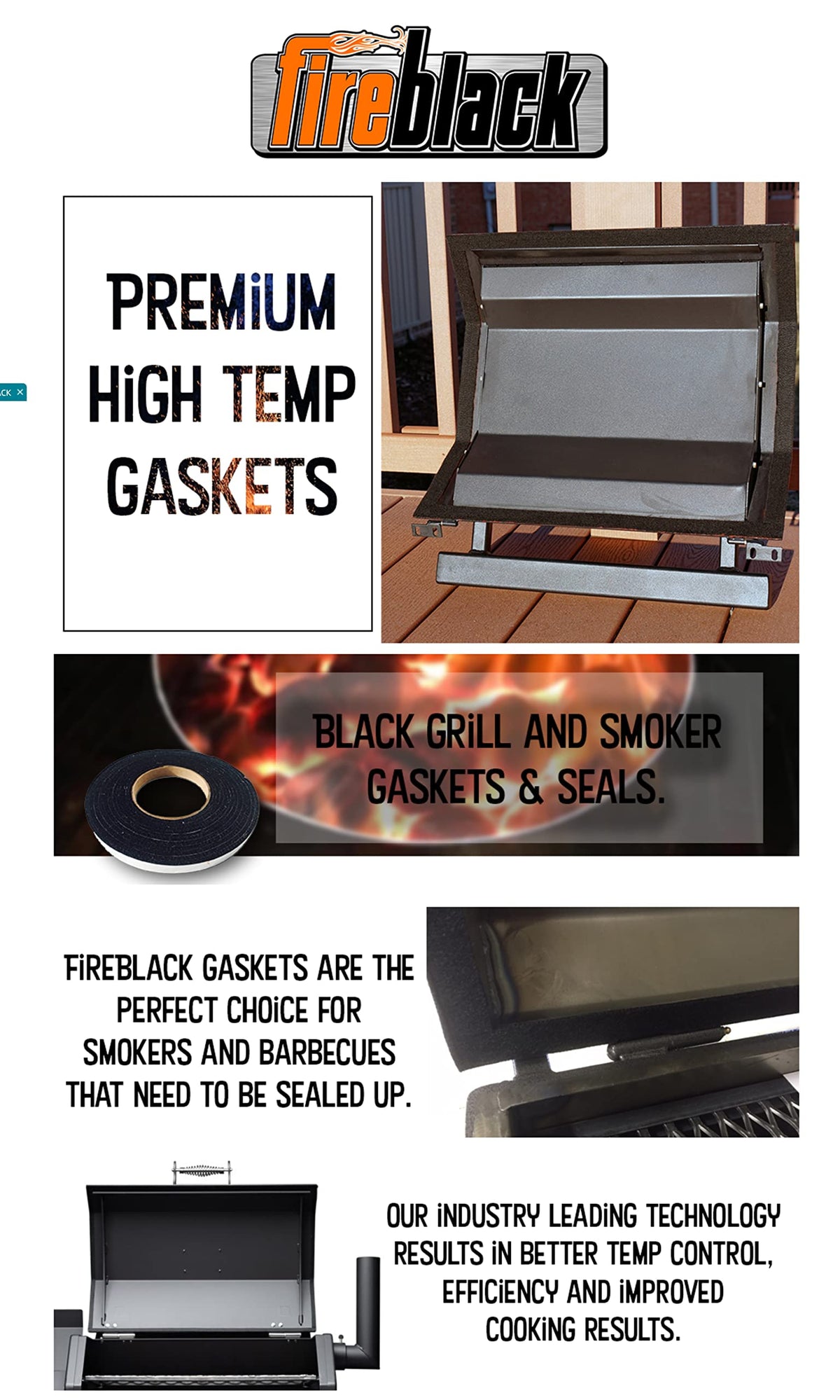 FireBlack professional-grade gasket for demanding high-heat grilling.