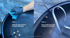 FireBlack self-stick application demonstrates easy lid seal setup.