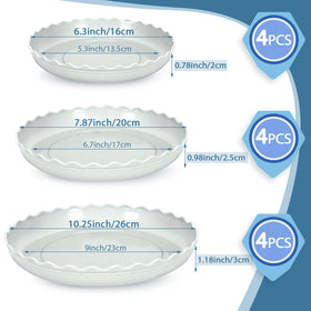 FIREBOOMOON 8-inch round wave-edge tray catching moisture safely.