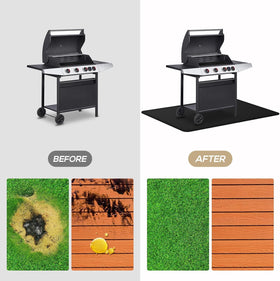 FIREWESS grill mat is waterproof and oilproof, guarding your outdoor area from spills.
