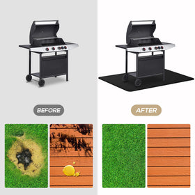 FireWESS large grill mat protects decks and patios during outdoor cookouts.