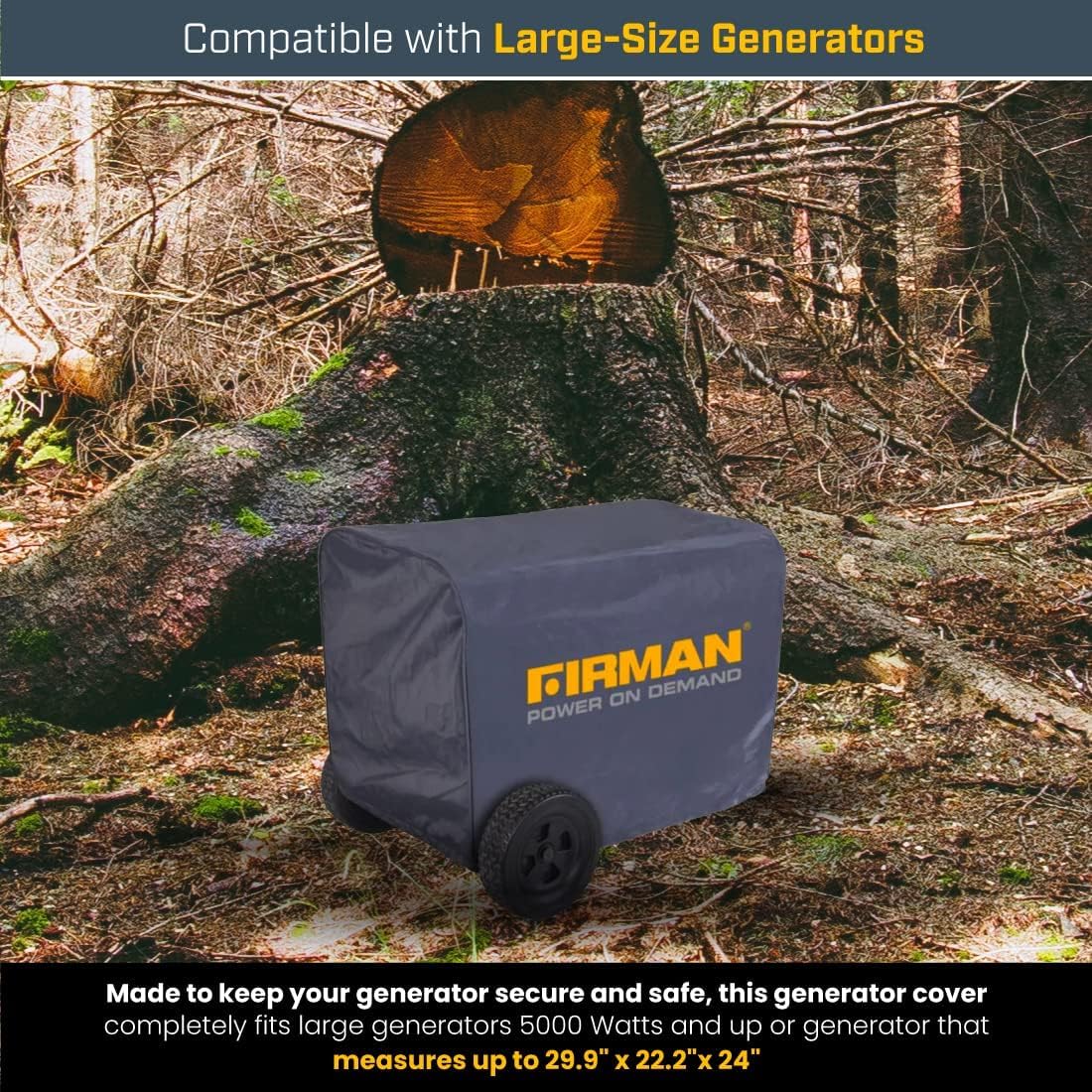 Firman 1009 pull cord helps seal the cover effectively in storms