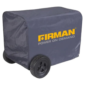 Firman 1009 cover on a large generator showing waterproof vinyl protection