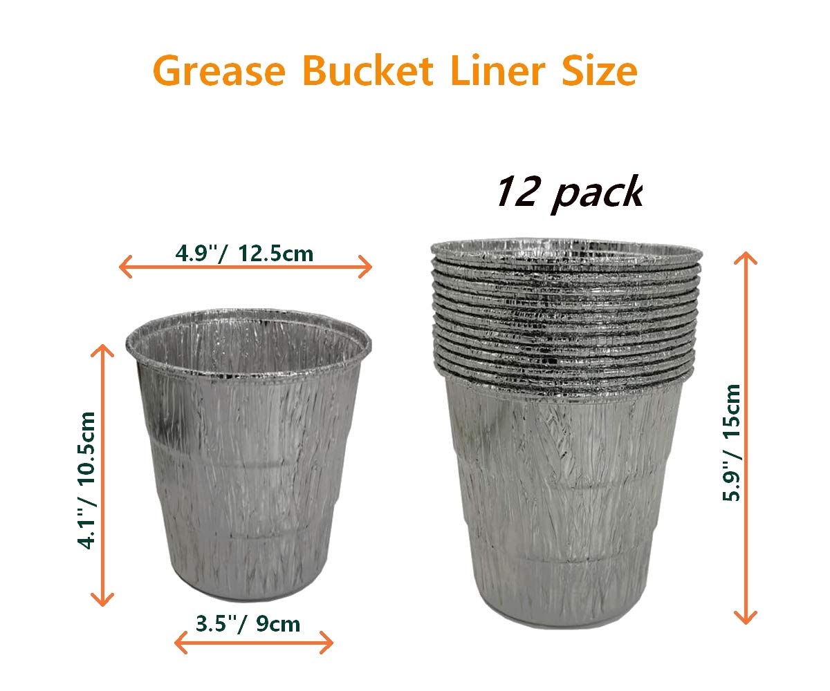 Firsgrill 12-pack liners ready for quick, tidy grease disposal.