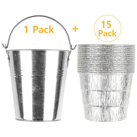 Firsgrill 15-pack liners preventing grease mess during cleanup.