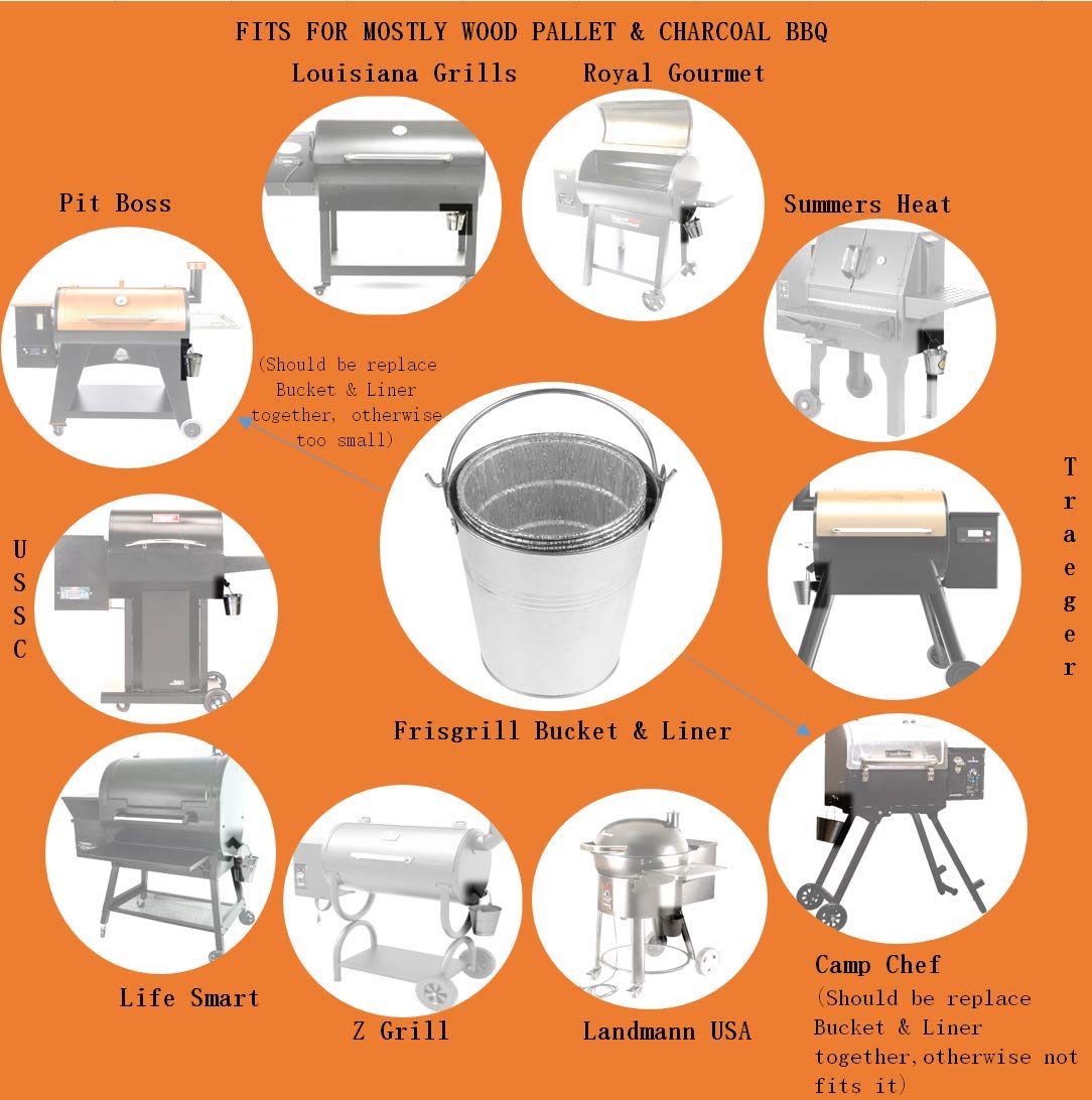 Firsgrill compatible with Traeger and Pit Boss for easy grease management.